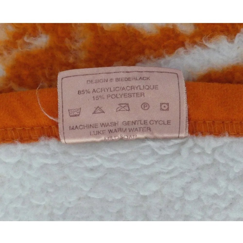 Vintage Biederlack Texas Longhorns Blanket College University Fleece Throw USA